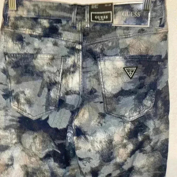 Guess 1981 Metallic Floral Skinny High Trendy Jeans Size 26. 2024 Trend! - Picture 8 of 8